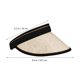 thumbnail image 4 of Sol Gat de visera Sombrero de playa plegable Bordeo ancho Sombrero Sports Sol Gat de la cola del sol Sombrero de paja de verano, 4 of 5
