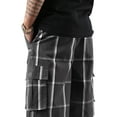thumbnail image 7 of Ma Croix Men's Checkered Loose Fit Plaid Cargo Shorts, 7 of 7