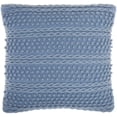 thumbnail image 1 of homeroots home decor 386172 Soft Blue Textured Dots and Stripes Throw Pillow, 1 of 1