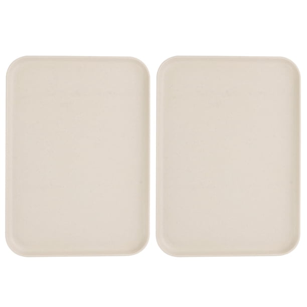 GOOHOCHY Platos de servicio rectangulares de plástico de 2 piezas Bandejas de fruta de postre simple para el hogar
