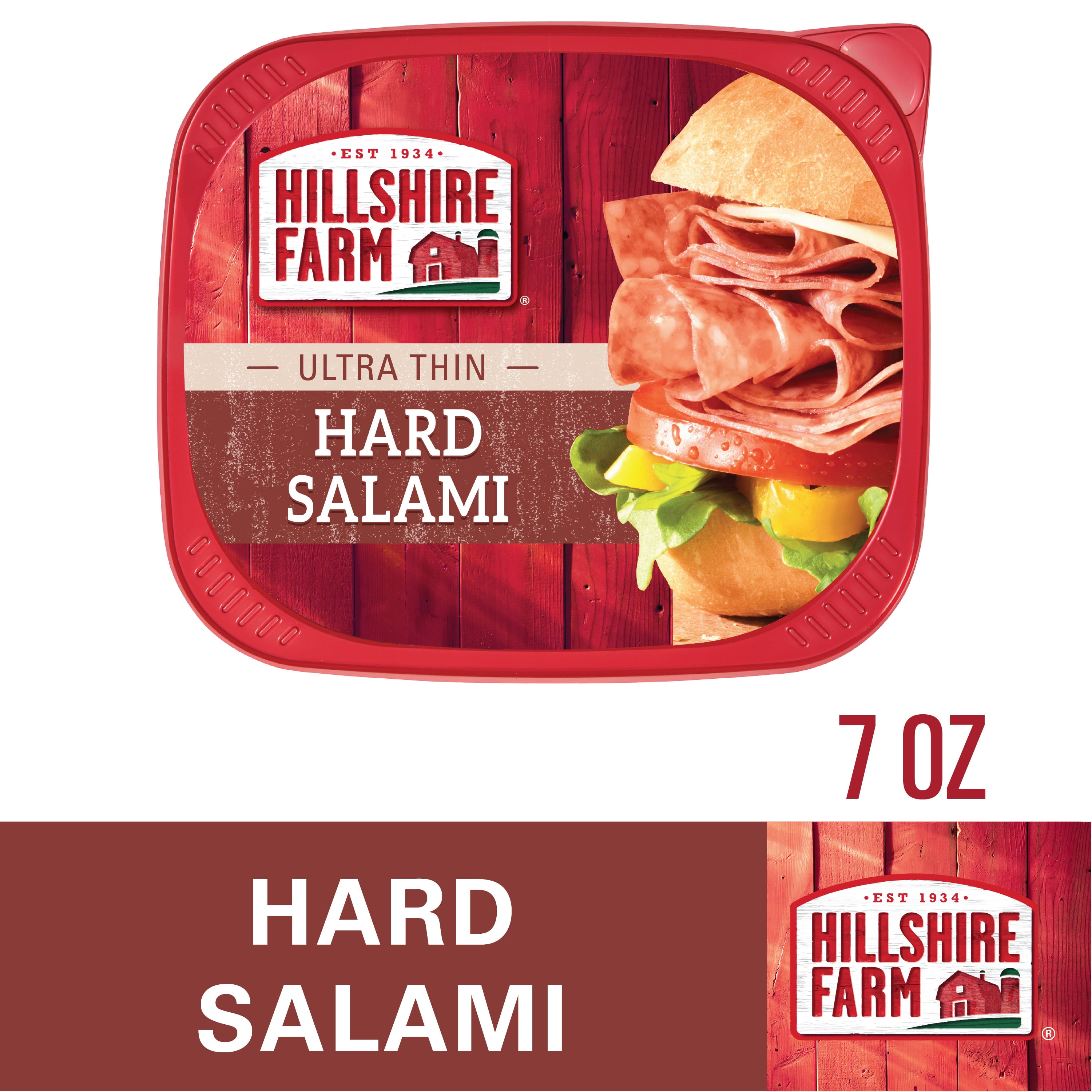 Hillshire Farm Ultra Thin Sliced Deli Lunch Meat Uncured Hard Salami 7 Oz Walmart Com Walmart Com