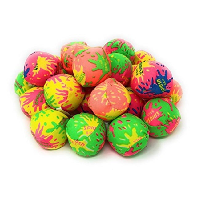 4e's novelty water balls bulk mini pack of 24 pool and beach fun accessory for kids boys and