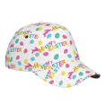 thumbnail image 3 of Kdxio Unisex Happy Easter Pattern Baseball Cap Unisex Washed Classic Adjustable Hat, 3 of 8