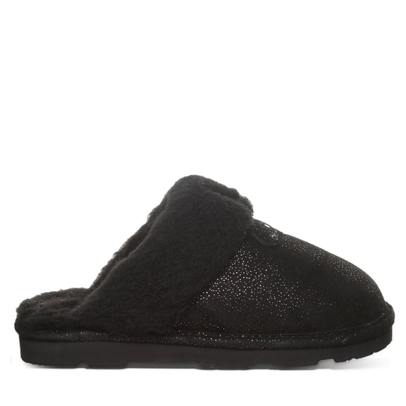 BEARPAW Women's Loki Exotic Black Metallic Size 6 | Women's Slippers | Women's Shoes | Comfortable & Light-Weight