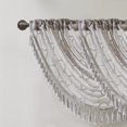 thumbnail image 3 of Madison Park Modern Curtain Valance Irina Diamond Sheer Embroidered Grey 38x46, 3 of 5