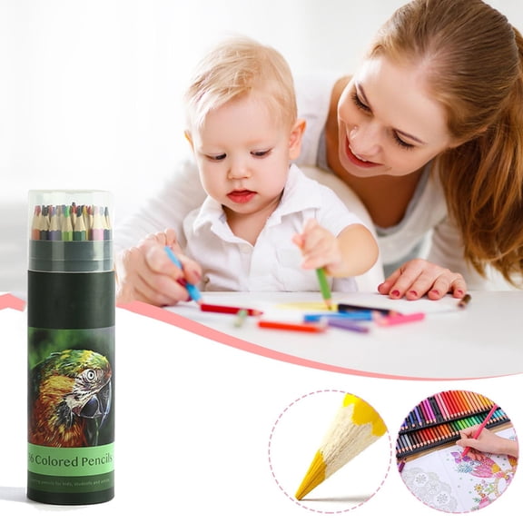 Kchsji 36-Color Oily Colored Pencils Set, Professional Drawing Pencils for Artists, Blending, Shading, Ideal for Adult Coloring Books, Sketching, Crafting, Art Students, DIY Projects
