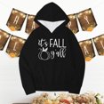 thumbnail image 5 of WEIYLL Girls Hoodies Youths Pumpkins Letter Print With Pocket Pullover Long Sleeve Blue Going Out Fall Tops 10-12 Years, 5 of 5