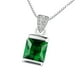 thumbnail image 1 of Collar colgante de diamantes de imitación Sunnimix Plata 925 Verde, 1 of 8