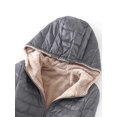 thumbnail image 3 of Winter Mid-Length Hooded Slim Fleece Thickened Jacket Warm Jacket, 3 of 9