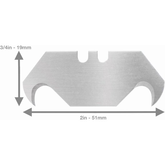 DASAW-Hook Blade Utility Knife Hooked Razor Blades - Two Packs of 10 Each Super Sharp Refill Blades in Convenient Storage Box - Heavy Duty SK5 Replacement Blades for Carpet, Roofing Blade Knife, Box