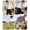 thumbnail image 5 of Men's Athletic Work Golf Shorts Stretch Waistband 4-Pocket Lightweight Quick Dry Casual Hiking Khaki XL, 5 of 7