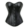 thumbnail image 1 of Grebrafan Corset en Cuir pour Femmes Rétro Steampunk Bustier Black L, 1 of 1