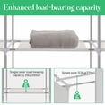 thumbnail image 4 of Portable Closet Wardrobe Closet with 3 Storage Shelves and 4 Side Pockets White Gray Portable Closets for Hanging Clothes Easy to Assemble and Strong and Stable, 4 of 7