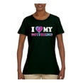 thumbnail image 2 of I Love My Boyfriend Tie Dye Pop Culture Womens Graphic T-Shirt, Forest Green, 2XL, 2 of 3
