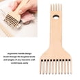 thumbnail image 3 of DIY Knitting Weaving Comb Wooden Double Ended Fringe Braided Tools for Tapestry Rug Crafts Sweaters Scarves Hats, 3 of 6