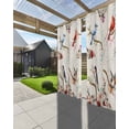 thumbnail image 3 of nqOlkjepod Outdoor Curtains for Patio Waterproof, Spring Birds Floral Outdoor Privacy Panels Grommet, Farmhouse Botanical Burlap Blackout Outside Curtains for Porch/Cabana/Pergola 54"x95", 1 Panel, 3 of 8