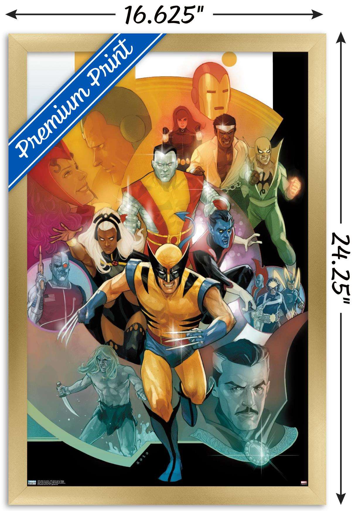 Marvel Comics - 80th Anniversary Collage Wall Poster, 14.725" x 22.375", Framed