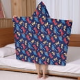 thumbnail image 5 of DarkBlue Dinosaurs Pattern Hooded Bath Towel，50"x30" for Ages 3 To 12 Kids, Quick Dry Lightweight Soft Microfiber Hood Beach Towel Cover Up for Kids, 5 of 7