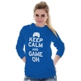 thumbnail image 3 of Vintage Keep Calm Video Game On Nerd Long Sleeve TShirt Men Women Brisco Brands X, 3 of 6