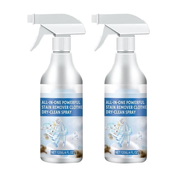 Powerful Stain Remover Spray for Laundry Dry Cleaning, Instant Clothes Spot Cleaner, Home Travel Portable Fabric Cleaner for Oil Sweat Dirt Stains, No-Wash Quick Refresh Solution
