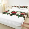 thumbnail image 3 of jejeloiu Holiday Lantern Full Size Sheets,Christmas Berry Bed Sheets,Happy New Year Sheet Sets For Men Women,Ultra Soft Home Decor,4-Piece, 3 of 7