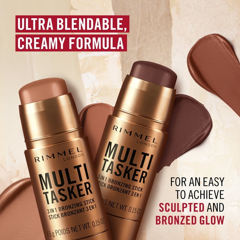 Rimmel London Multi Tasker 3 In 1 Bronzing Stick, Deep photo 5