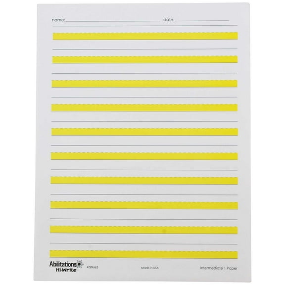 Abilitations Hi-Write Intermediate Paper, Level 1, 100 Sheets