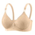 thumbnail image 4 of ManxiVoo Plus Size Wireless T Shirt Bra Full Coverage Minimizer Comfort Support for Women Adjustable Fit XL Size Beige, 4 of 7