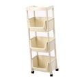 thumbnail image 4 of Ultra Thin Storage Rack with Multiple Layers, Durable and Easy to Install Plastic Shelf Organizer, Rolling Cart for Convenient Storage, Laundry Room, Kitchen, Bathroom, 4 of 8