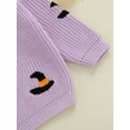 thumbnail image 5 of Toddler Baby Girl Halloween Outfits Witch Hat Embroidery Sweater Warm Knitted Long Sleeve Pullover Sweaters Tops Infant Fall Winter Knitwear, 5 of 7