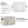 thumbnail image 2 of Yayeee 2 Pack Canvas Storage Basket with Handles for Shelves Fabric Bins Closet Organizer, Watercolor Wildflowers, 2 of 8