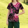 thumbnail image 2 of NAMTYQX Plus Size Tops for Women Plus Size Loose Fitting Breast Cancer Shirt Dark Gray Size L, 2 of 4