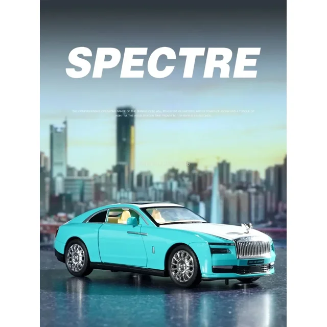 1:32 Rolls Royce Spectre Alloy Models Cars Toys High Simulation Metal Diecasts Sound Light Toy Vehicle Gifts For Kids Collection with box