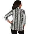 thumbnail image 2 of Alfred Dunner Womens Cable Jacquard Knit Top With Necklace, 2 of 4