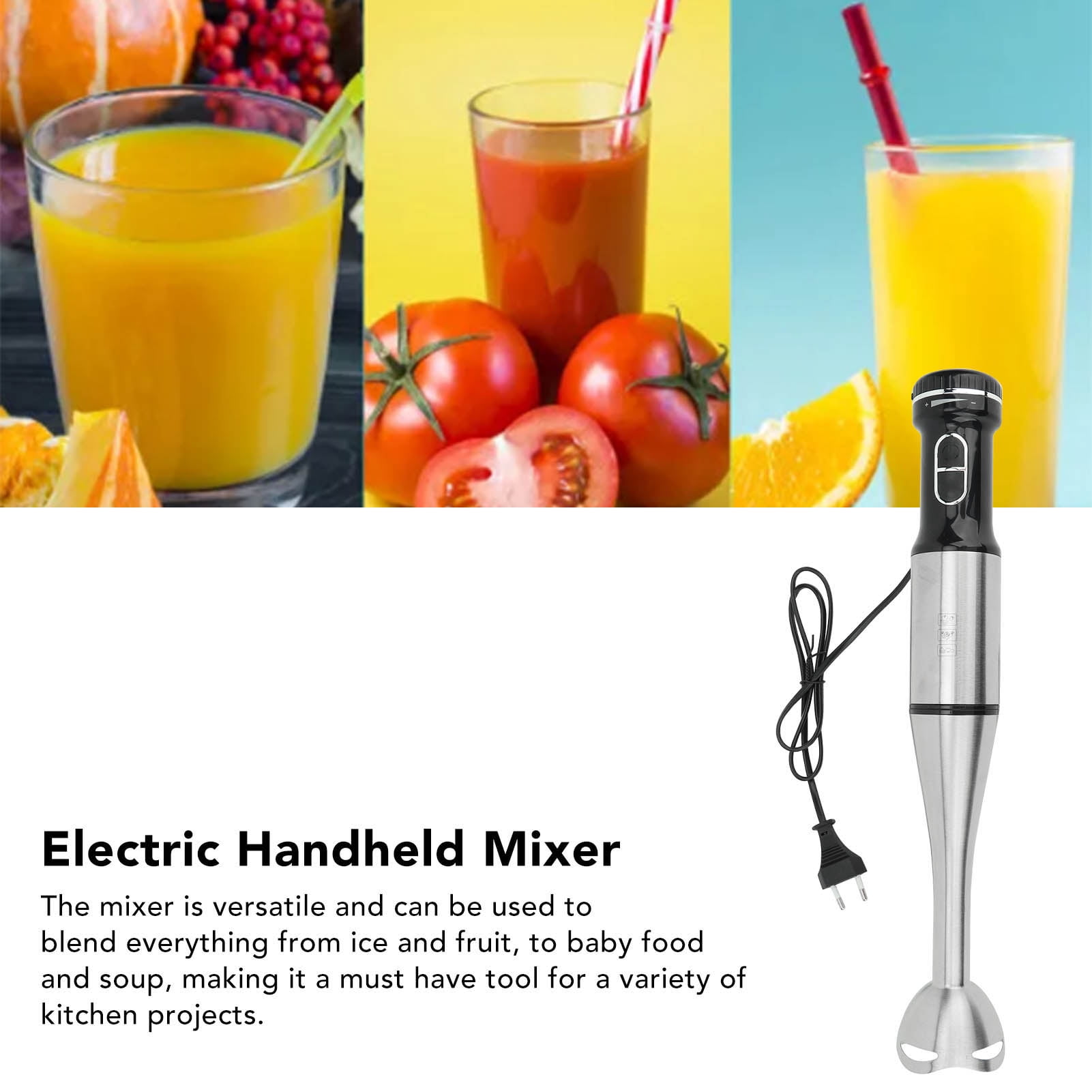 1000W Hand Blender, Stainless Steel Immersion Blender with Turbo Function