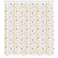 thumbnail image 3 of Ambesonne Yellow and Blue Shower Curtain, Stripes Tulips, 69"Wx84"L, Pink Yellow Pale Blue, 3 of 3