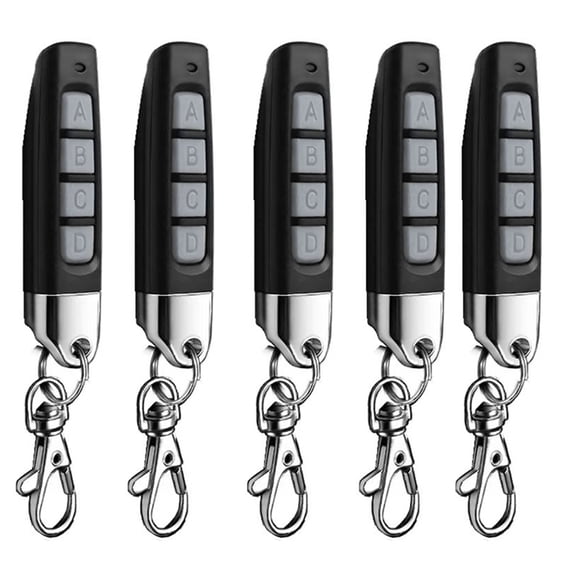 5pcs 433MHz Remote Control Compact Wireless Duplicator for Garage Doors  Systems Universal Compatibility Black