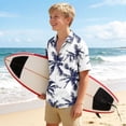 thumbnail image 6 of Tdoqot Boys Hawaiian Shirts with Pocket- Button Down Print Short Sleeve Tropical Kids Beach Shirts Multicolor Size 8, 6 of 8