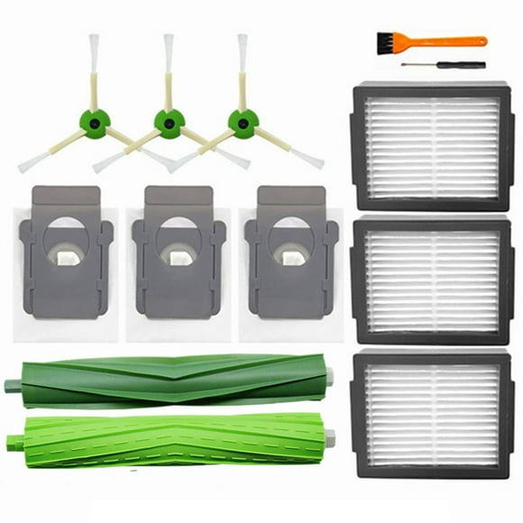 Rodillo de cepillo lateral HEPA filtro bolsa de polvo repuesto para IRobot Roomba I3 I7 I4 E5 E6 J7 Plus robot aspirador LYD Electrodomésticos y accesorios limpios