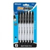 BAZIC Progrip Black Color Stick Pen w/ Grip (6/Pack)