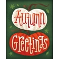thumbnail image 2 of Mullan, Michael 15x18 Gold Ornate Wood Framed with Double Matting Museum Art Print Titled - Harvest Time Autumn Greetings Pumpkins, 2 of 4