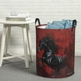 thumbnail image 5 of Laundry Basket, Black Stallion On Red Canvas Laundry Hamper Waterproof Laundry Bag Clothes Hamper Laundry Bin with Handles for Bedroom, Living Room, Kids Room, 5 of 6