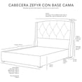 thumbnail image 4 of Box Base Cama Queen Size+Cabecera Zefyr Negro+Almohada 2Pack+Protector Cloud+Sabanas Softy+Edredon Homy, 4 of 8