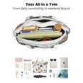 thumbnail image 4 of Tote Bag for Women - Autumn Halloween Pumpkins Pattern Shoulder Bag - Large Utility Work Duffle Bag with Zipper Handbag for Travel, Work, Sprots, 4 of 5