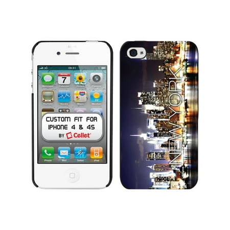 Cellet Black Proguard Case with NYC 02 for iPhone 4 &
