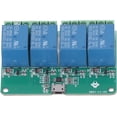 thumbnail image 1 of Veeki 4 Channel Relay Module Converters for Hid Chip 5V USB Expansion Board Inverters Relay Board Expansion Card Extend Board Voltage Converters Voltage Monitoring Relays-0518, 1 of 4