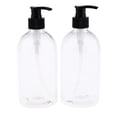 thumbnail image 1 of 2 paquetes de botellas de loción vacías de 500 ml, contenedores de agua recargables para champú y jabón jinwen Botella con bomba de loción, 1 of 8
