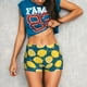 thumbnail image 3 of Fotbe Lemon Shorts Sin Costuras – Shorts Deportivos de Cintura Alta para Mujer, Elásticos para Gimnasio, Yoga, Running o Ciclismo-Large, 3 of 8