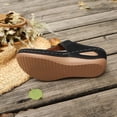 thumbnail image 6 of Xdegoge Summer Shoes for Women Bohemian Wedge Thong Sandals Metallic Disc Embellished Flip Flops Beach Walking Fashionable Slip On Casual Outdoor Trendy Open Toe, 6 of 9