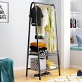 thumbnail image 1 of Metal Clothing Rack Garment Rack Coat Organizer Storage Shelves with 2-Tier Storage Shelf for Shoes,Clothing, 1 of 3